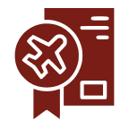 Aviation document illustration in red